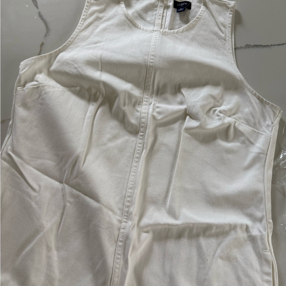 J. Crew Sleeveless dress denim white